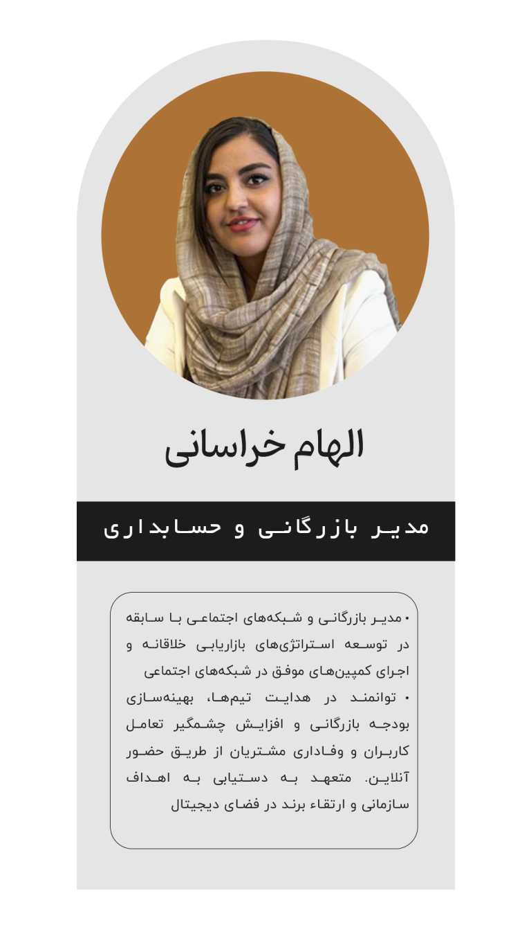 شرکت دانش بنیان بین المللی افتخار مدیران خاورمیانه | کارگزار معاونت علمی و فناوری ریاست جمهوری 22 الهام خراسانی