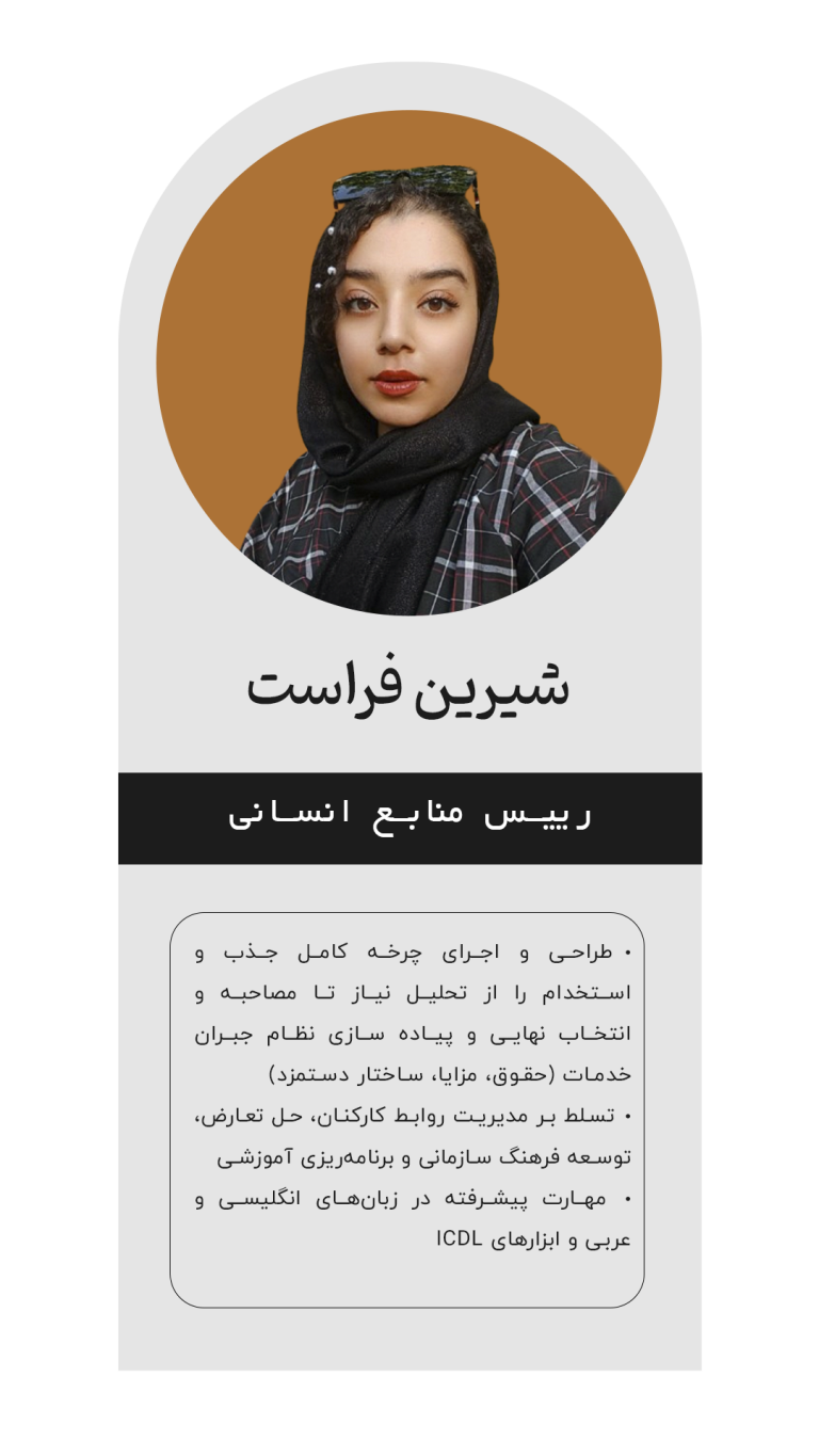 شرکت دانش بنیان بین المللی افتخار مدیران خاورمیانه | کارگزار معاونت علمی و فناوری ریاست جمهوری 27 شیرین فراست